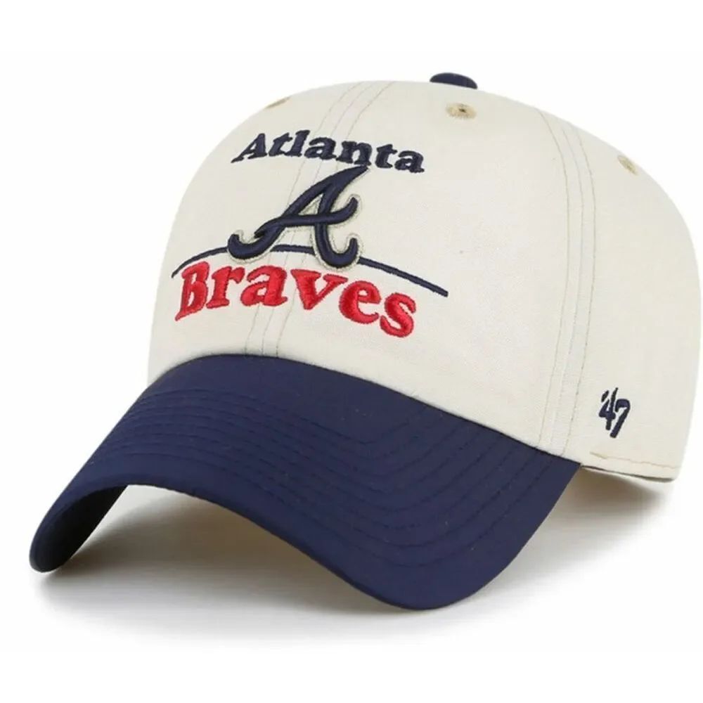 '47 NWT Atlanta Braves Bone Camp Cleanup Adjustable Hat One Size
